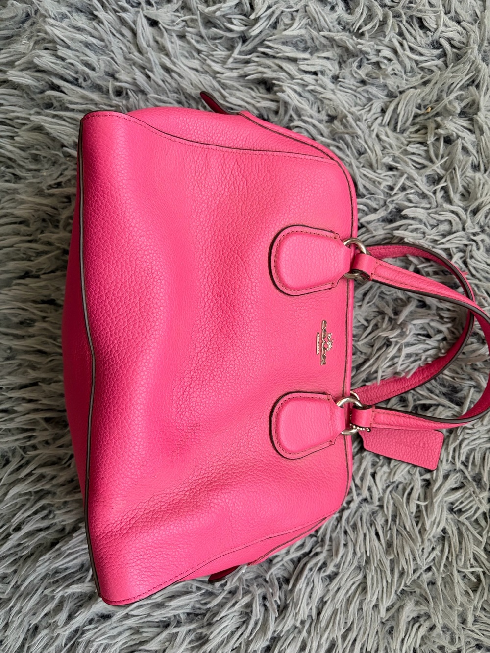 Coach Hot Pink Pebbled Leather Tote
